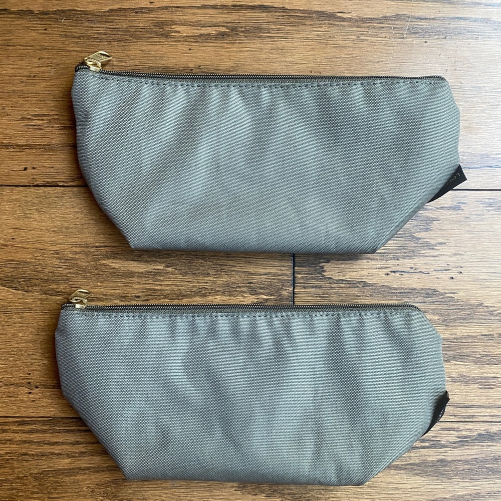 Logan and Lenora (now Canvelle) make up pouches - Olive